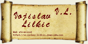 Vojislav Lilkić vizit kartica